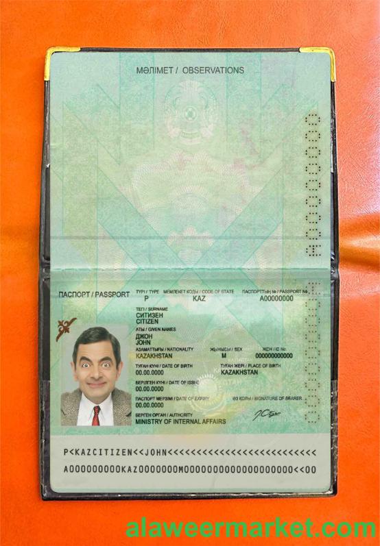 Kazakhstan passport (2009-present) photo look